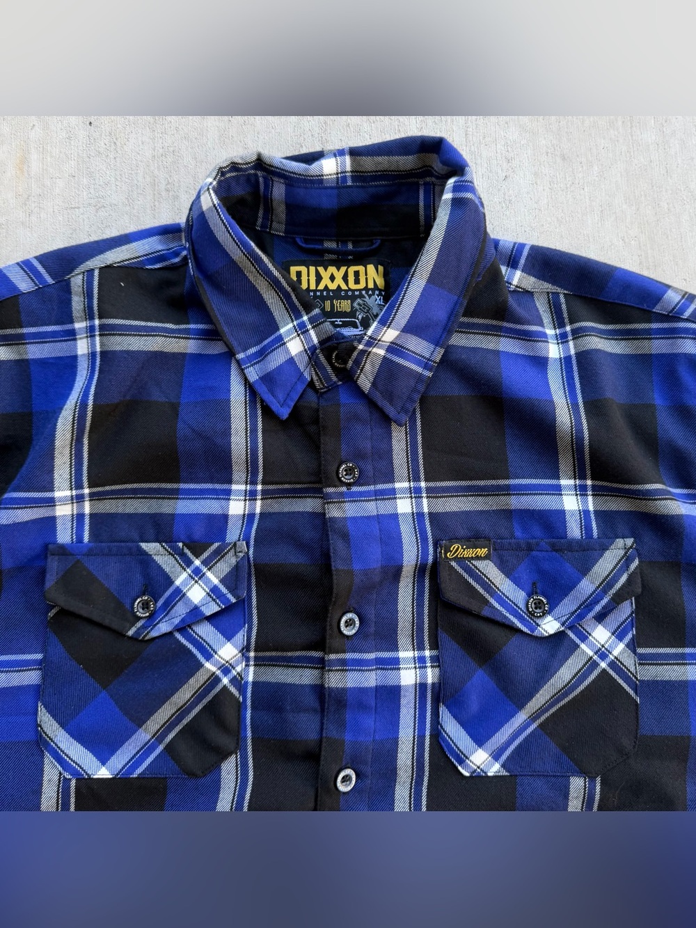 Dixxon Flannel Co CPT Shirt Men Size XL Plaid Blue - Picture 3 of 8